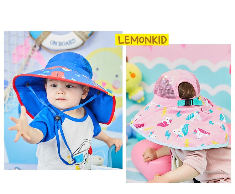 Kocotree Wide Brim Children Sun Hat Kids Bucket Cap Summer Beach Girls Travel Outdoor New Fashion Cute Casual Sun Hats